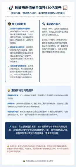 瑞波币市值单日飙升650亿美元