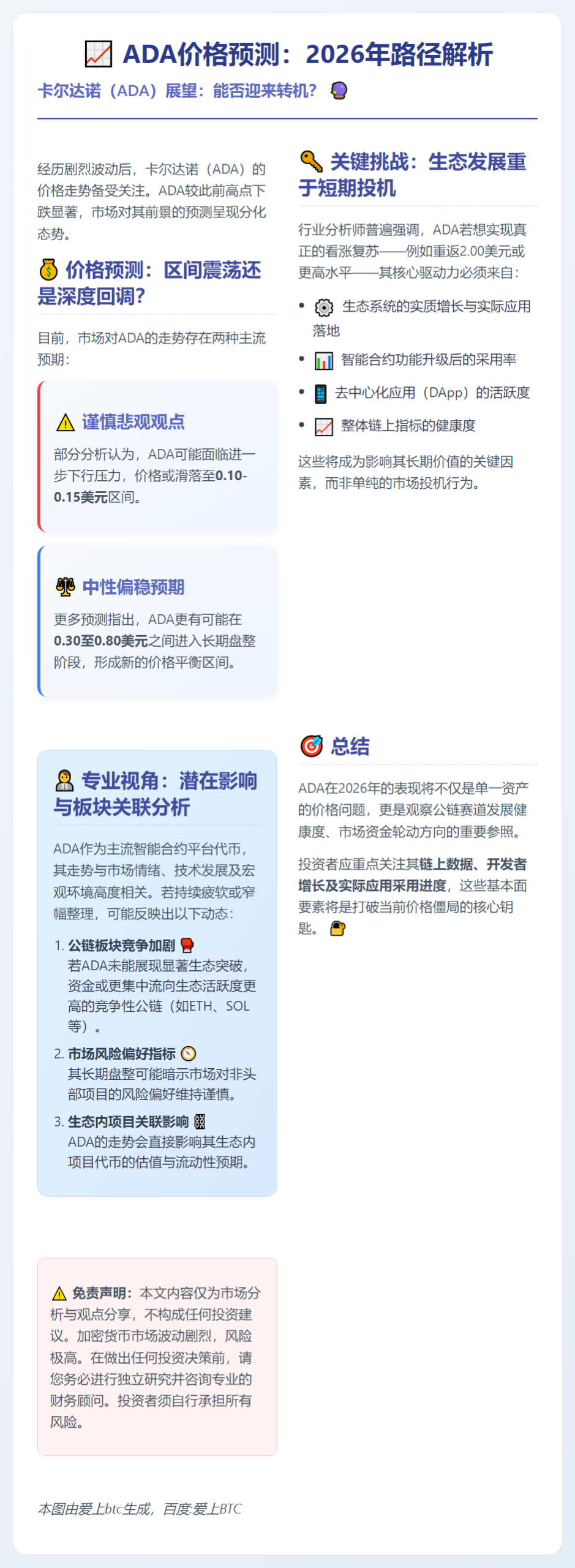 ADA价格预测：2026年路径解析