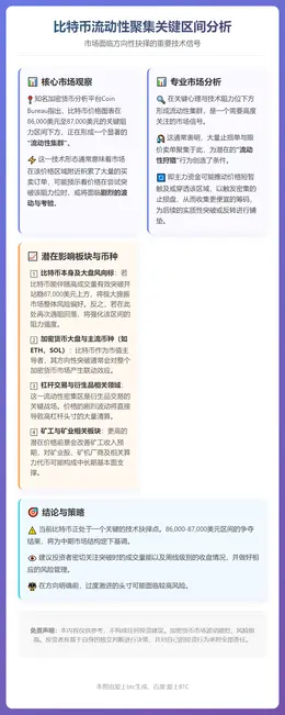 比特币流动性聚集8.6-8.7万美元区间