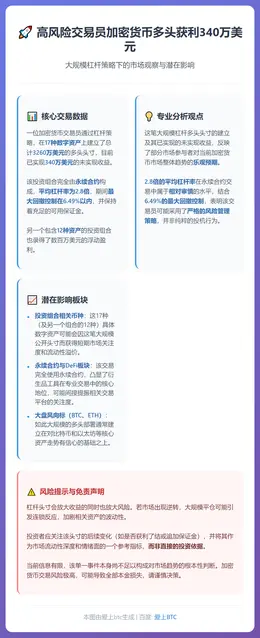 高风险交易员加密货币多头获利340万美元