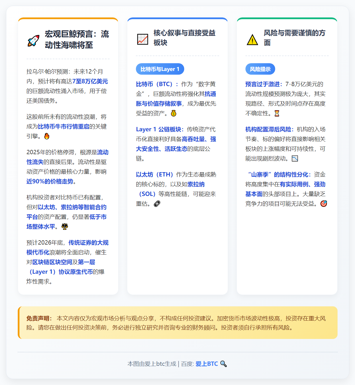 Raoul Pal：比特币2026年迎8万亿美元流动性利好
