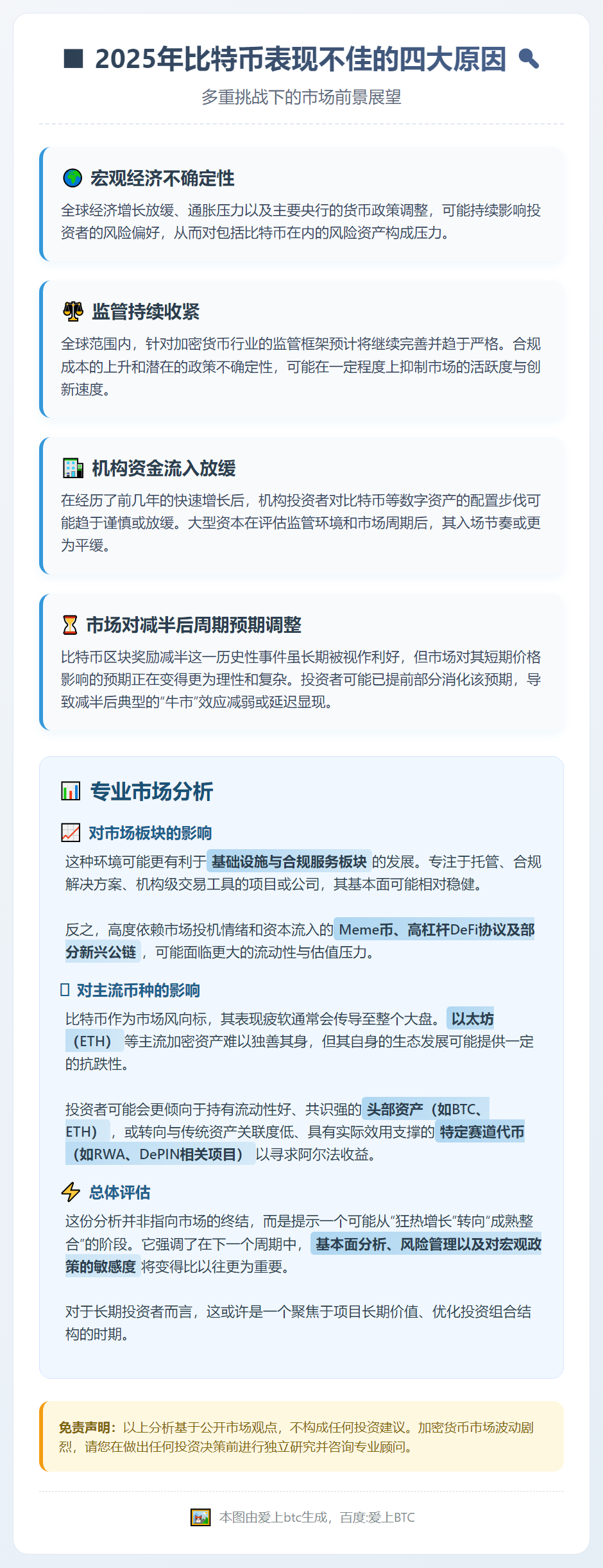 2025年比特币表现不佳的四大原因
