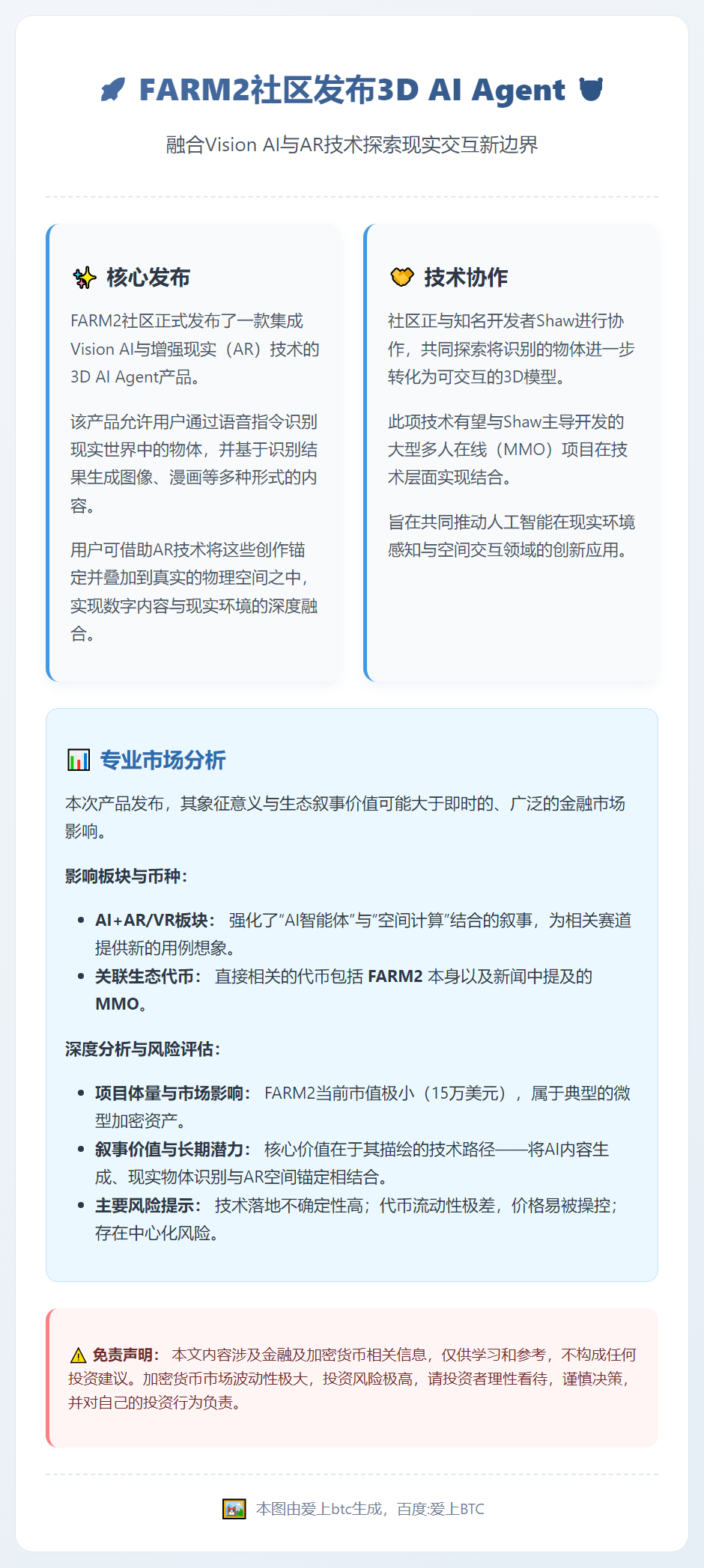 FARM2社区发布3D AI Agent，探索虚实交互