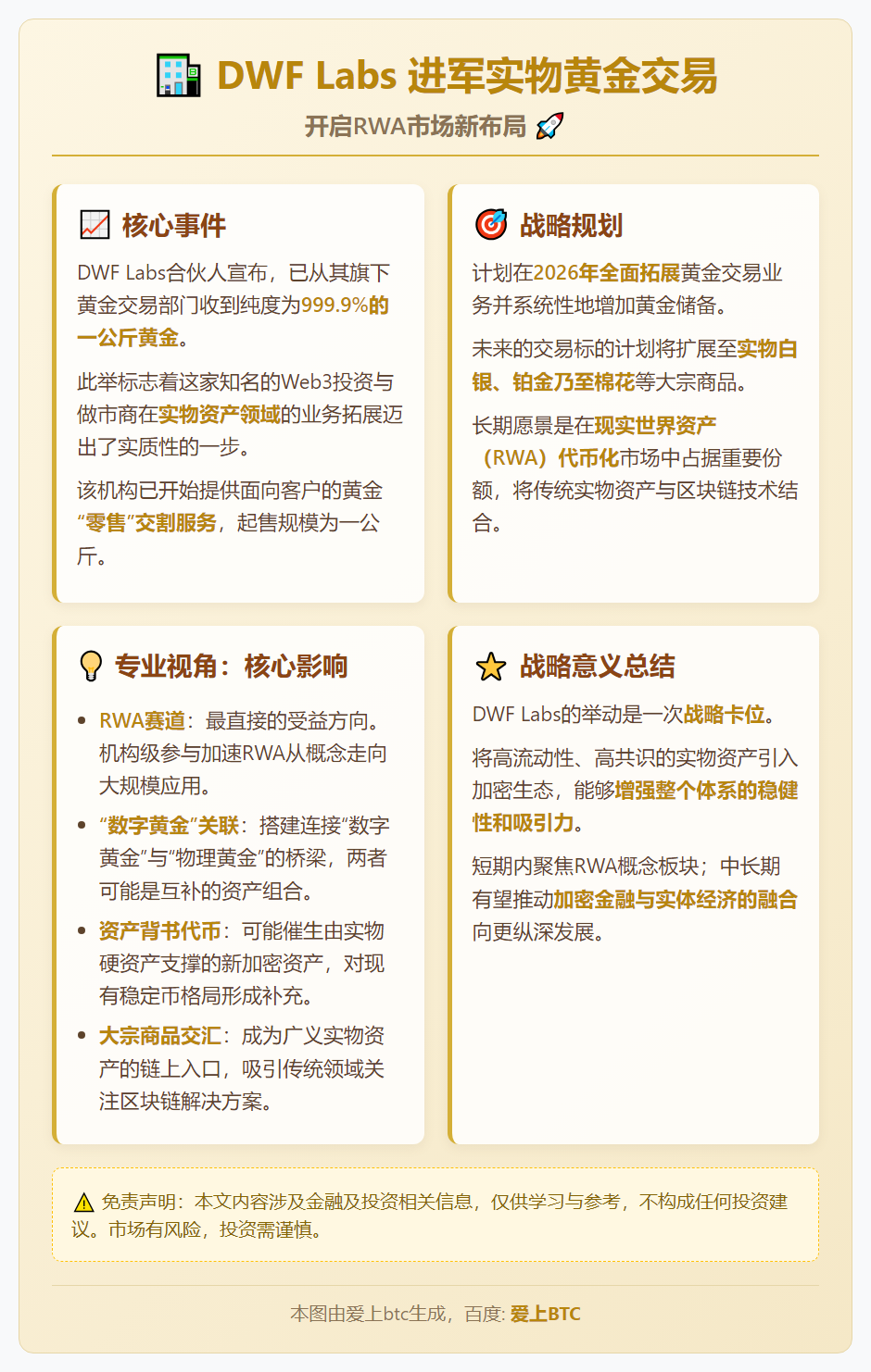 DWF Labs黄金交易部推零售交割