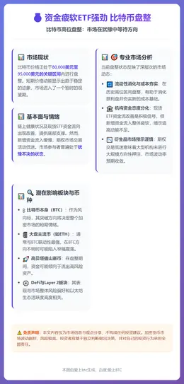 资金疲软ETF强劲 比特币盘整
