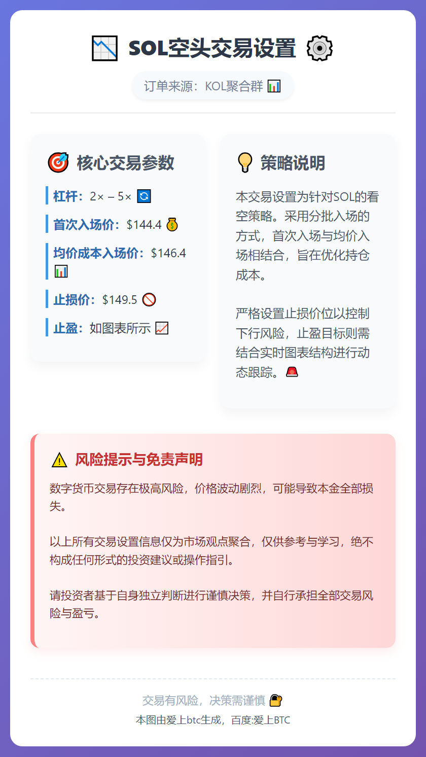 SOL空头交易设置