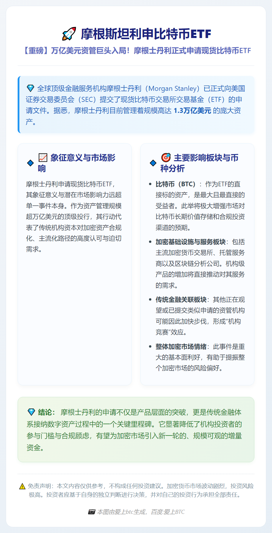 摩根斯坦利申比特币ETF