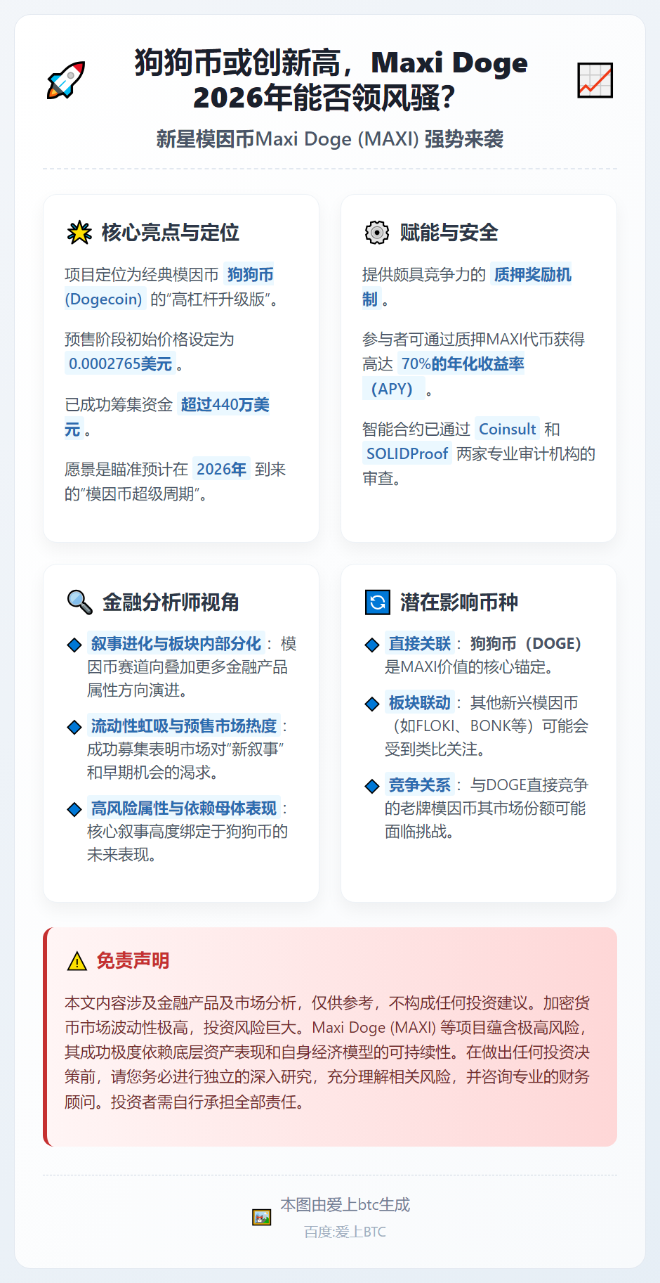 狗狗币或创新高，Maxi Doge 2026年能否领风骚？