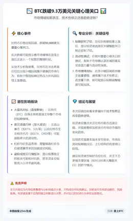 BTC跌破9.3万美元