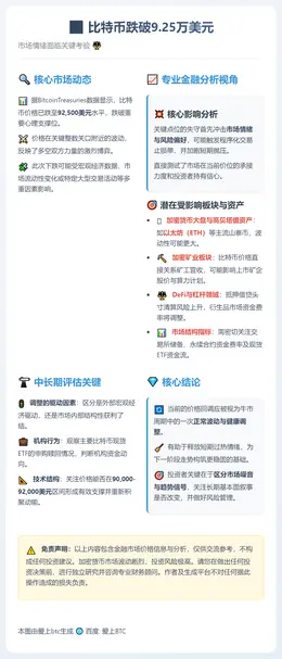 比特币跌破9.25万美元