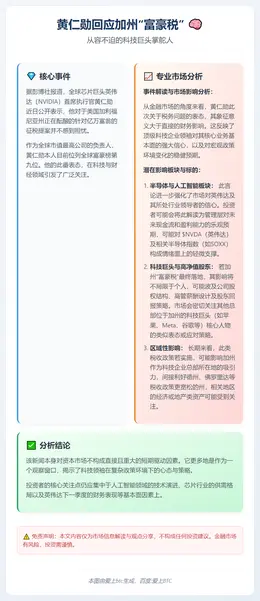 黄仁勋回应加州亿万富翁税