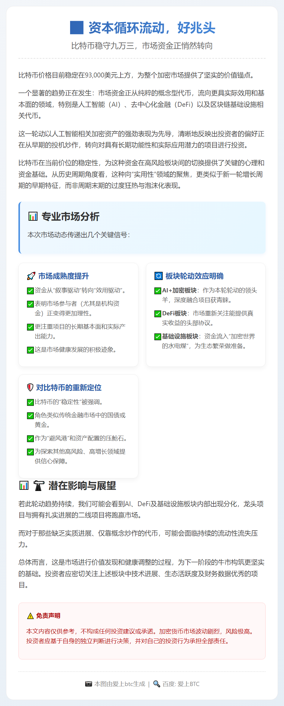 资本循环流动，好兆头