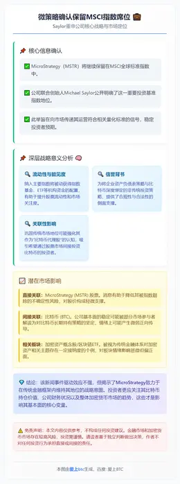 微策略保留于MSCI指数
