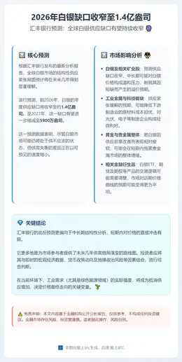 2026年白银缺口收窄至1.4亿盎司