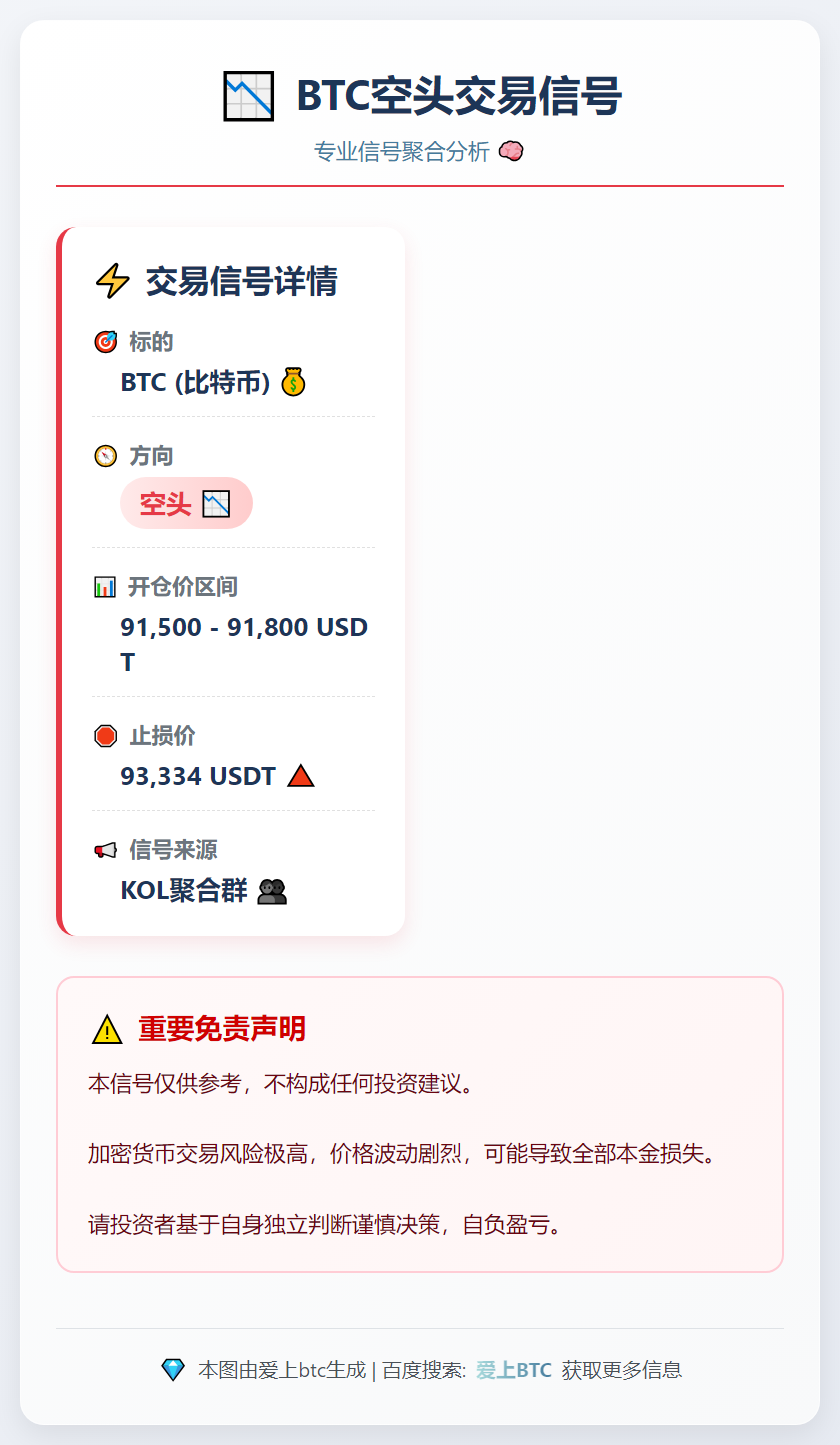 BTC空头交易信号