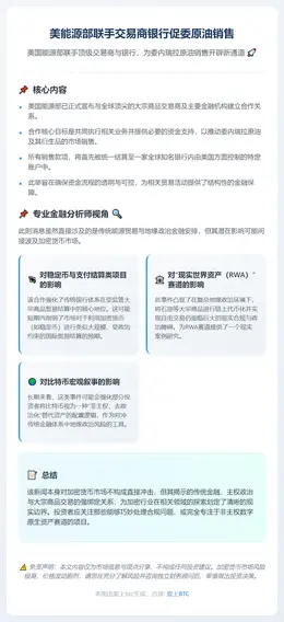 美能源部联手交易商银行促委原油销售