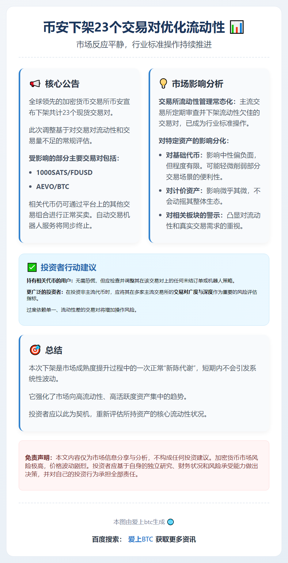 币安下架23个交易对优化流动性