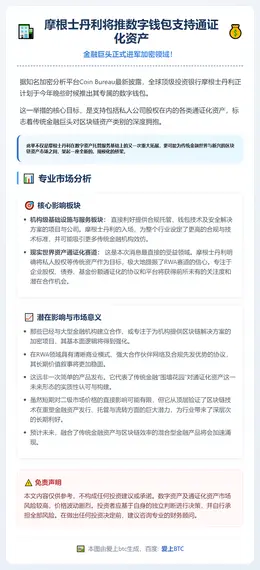 摩根士丹利将推数字钱包支持通证化资产