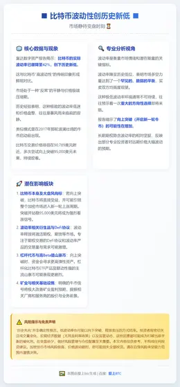 比特币波动性创历史新低