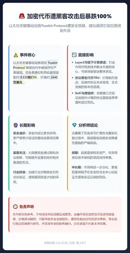 加密代币遭黑客攻击后暴跌100%