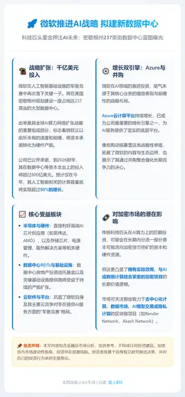 微软推进AI战略 拟建新数据中心
