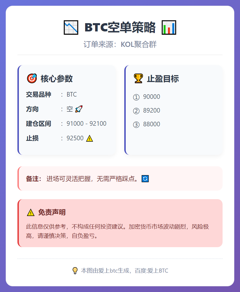 BTC空单策略