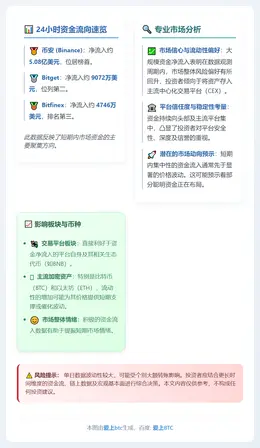 三大CEX 24小时资金净流入领先