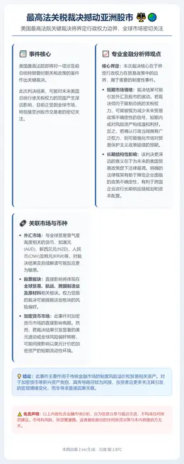 最高法关税裁决撼动亚洲股市