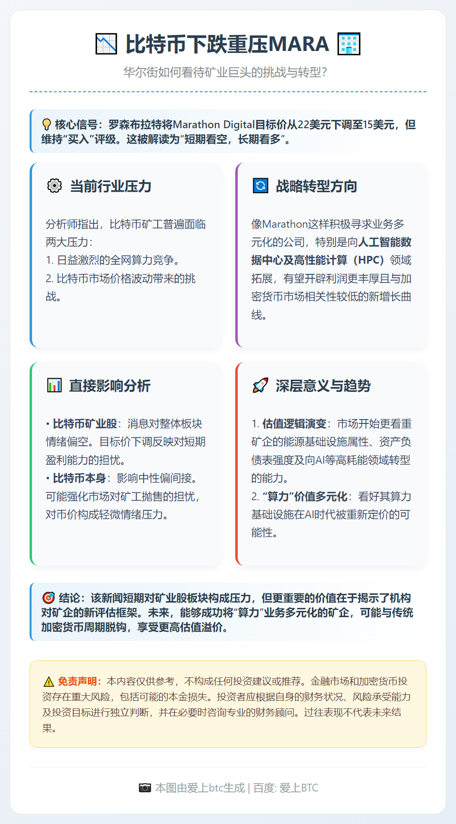 比特币下跌重压MARA