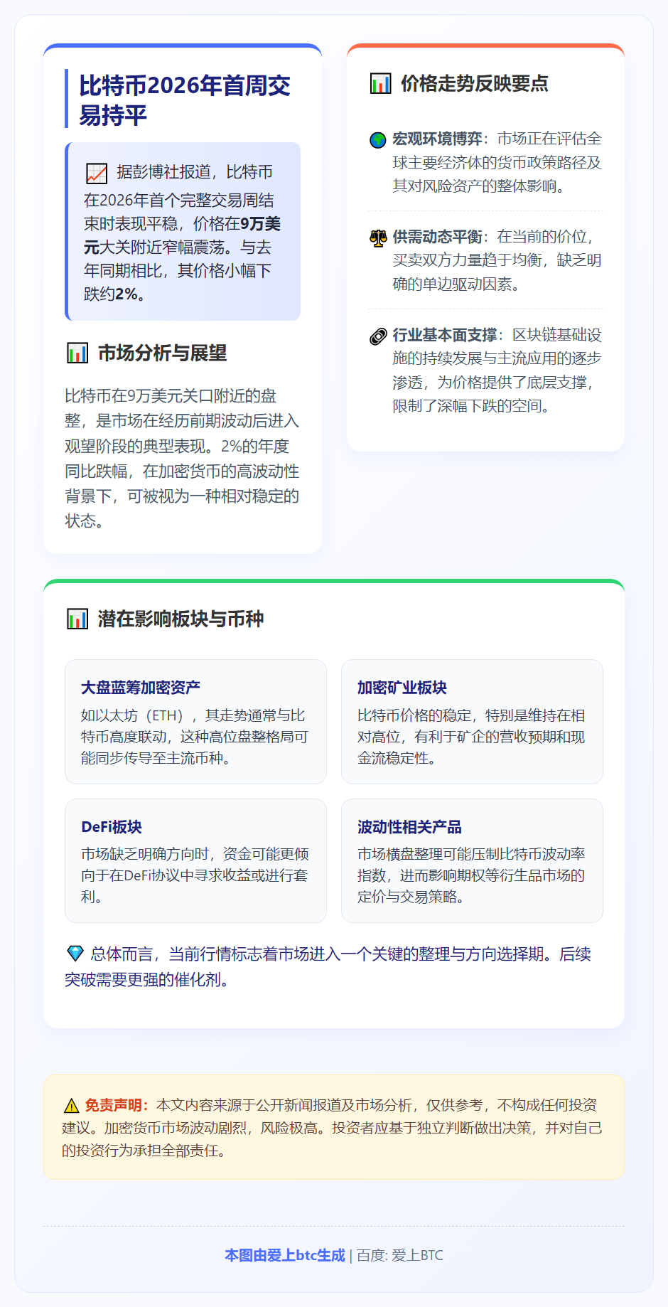 比特币2026年首周交易持平