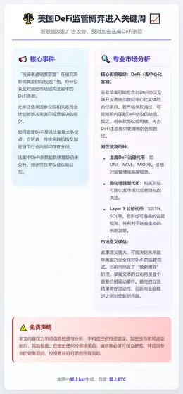 反对加密法案DeFi条款广告投放