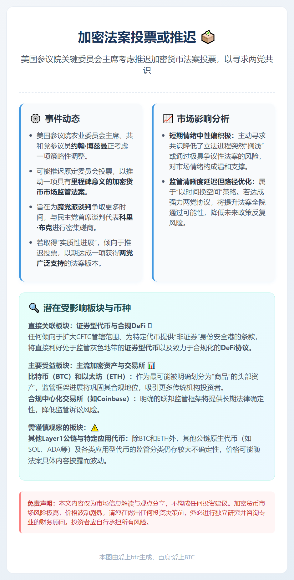 加密法案投票或推迟
