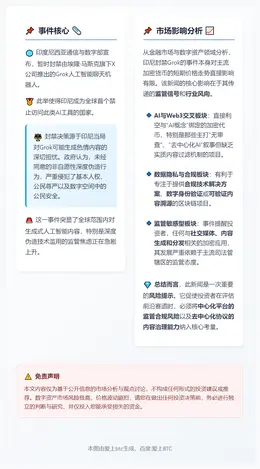 印尼封禁Grok涉色情内容