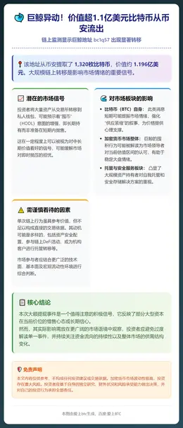 巨鲸从币安提取1320枚比特币
