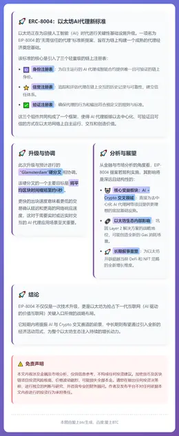 ERC-8004：以太坊AI代理新标准