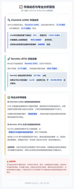 LINK ETF资金流入减少，价格现看跌三角旗形