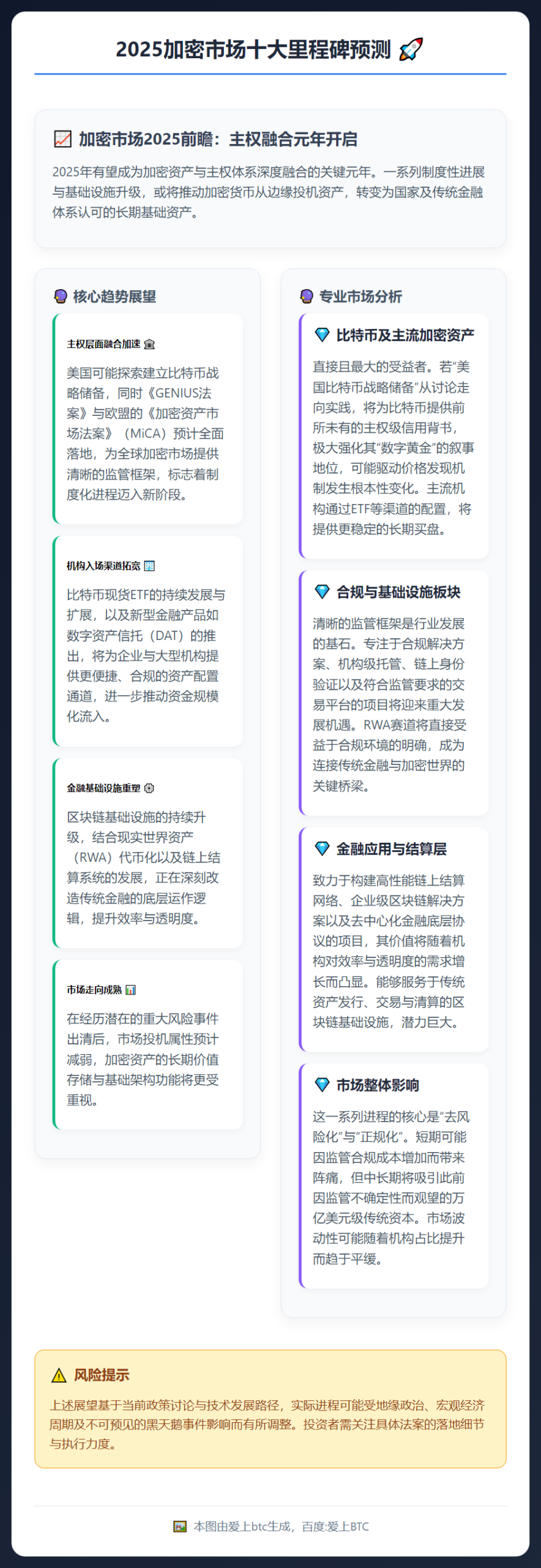 2025加密市场十大里程碑预测