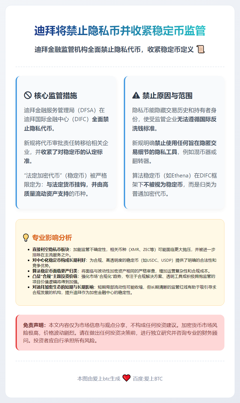 迪拜将禁止隐私币并收紧稳定币监管