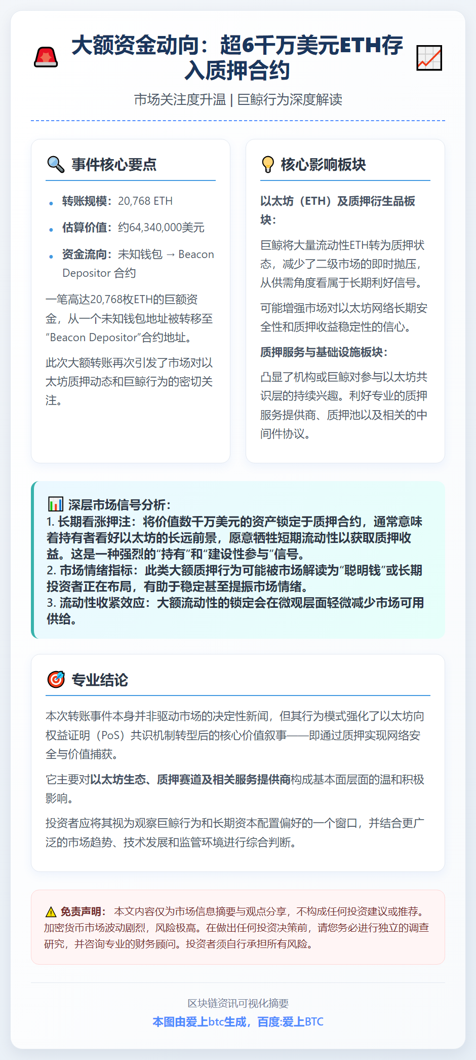 未知钱包向Beacon Depositor转6400万美元E