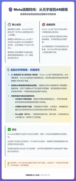 Meta削减元宇宙投入，转投VR眼镜