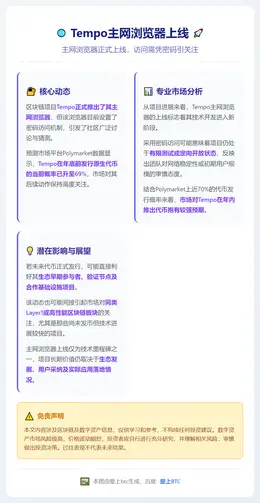 Tempo主网浏览器上线，暂未公开