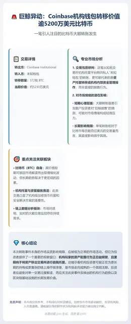 Coinbase转移572枚BTC至未知钱包