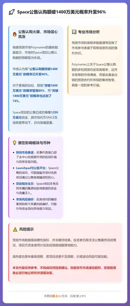 Space公售认购额破1400万美元概率升至96%