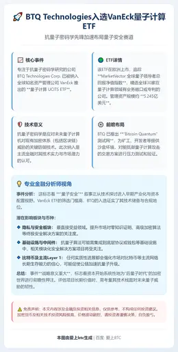 BTQ Technologies入选VanEck量子计算ET