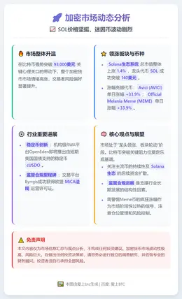 SOL价格坚挺，迷因币波动剧烈