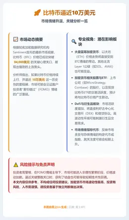 比特币逼近10万美元