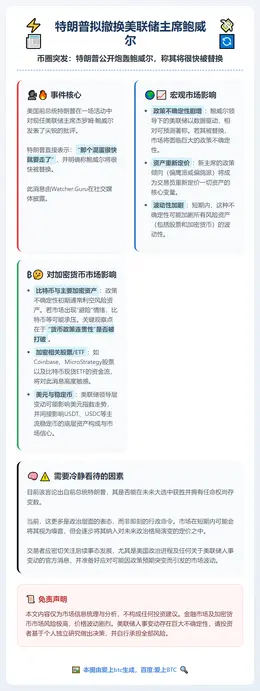 特朗普拟撤换美联储主席鲍威尔