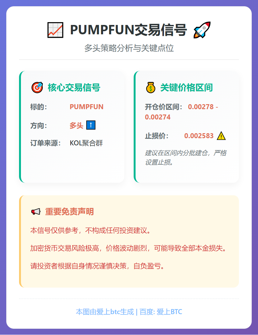 2026-01-14 11:03:04 PUMPFUN多头交易信号