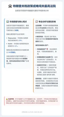 特朗普关税政策或难闯关最高法院