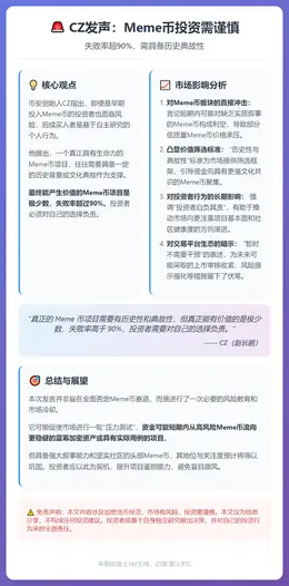 CZ：Meme币需具历史典故性